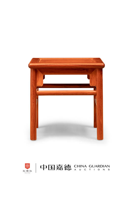 红桥红  家具严选  缅甸花梨（大果紫檀）【51 王款无束腰 方凳】 商品图1