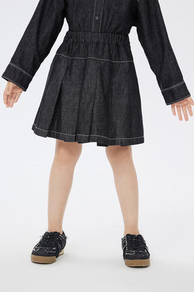 JNBY   23年春款  全棉牛仔质感中长款腰裙 1N1D11510