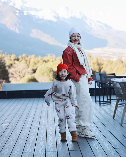 PETIT SCHAN小闪 CLO#180 rose 赤红色牛仔翻领外套/双开衩红色牛仔高腰半裙 商品图10