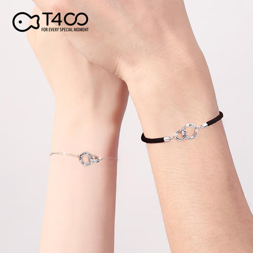 T400 S925银情侣手链戒指系列 余生有你  一路相伴 商品图7