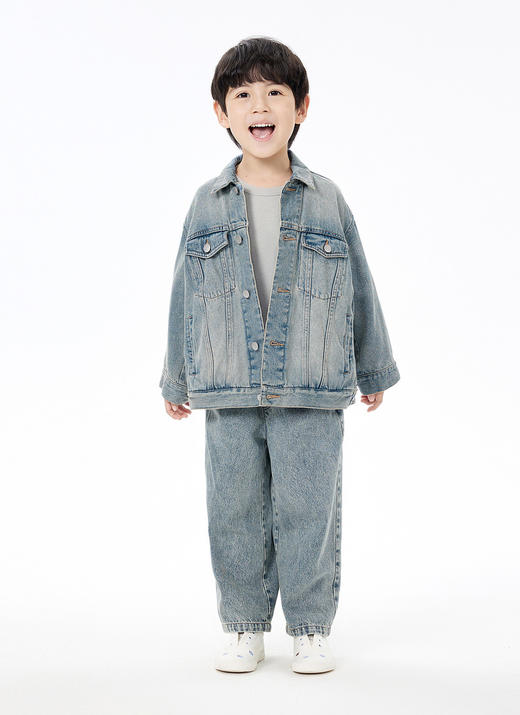 JNBY   23年春款  全棉宽松牛仔九分裤  1N1E11710 商品图8