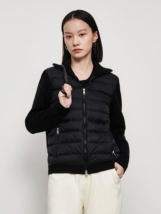 IN AND ON鱼骨轻薄羽绒服女夹克外套短款立领秋冬休闲开衫鹅绒服52570 商品图14