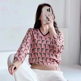 女V领毛衣5205