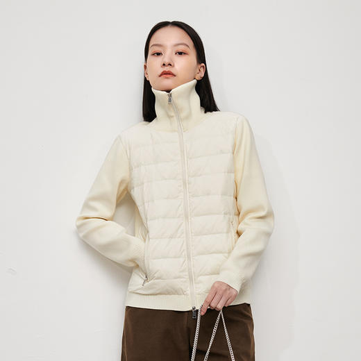 IN AND ON鱼骨轻薄羽绒服女夹克外套短款立领秋冬休闲开衫鹅绒服52570 商品图5