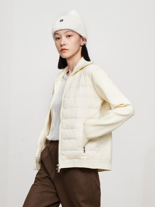 IN AND ON鱼骨轻薄羽绒服女夹克外套短款立领秋冬休闲开衫鹅绒服52570 商品图10