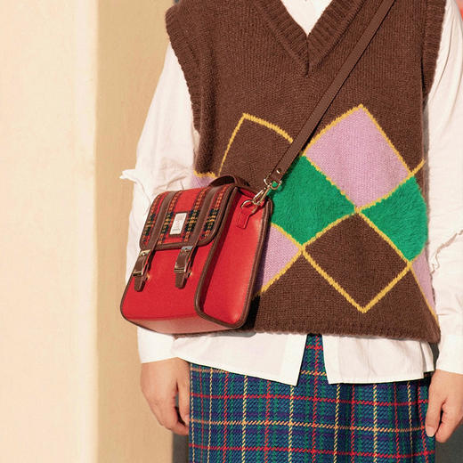 Harris Salome粗花呢复古剑桥邮差包 商品图3