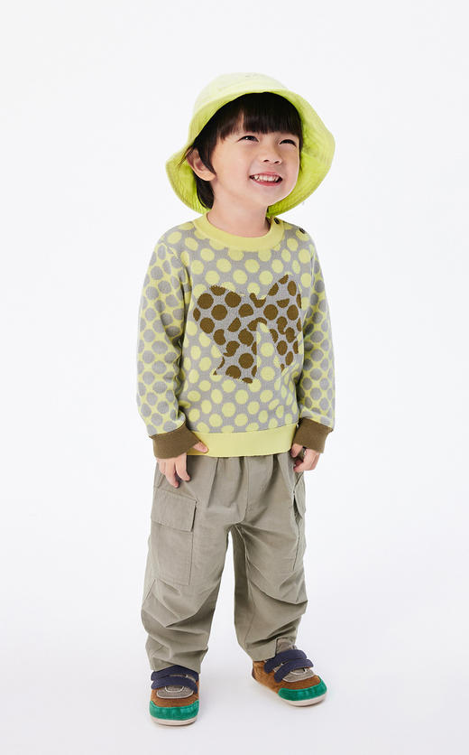 JNBY   22年春款  蝴蝶结波点精梳棉长袖套头毛衫  YN1311630 商品图2