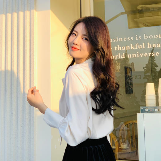 【百图lulu定制】【飘带衬衫】内搭  外穿  气质衬衣  飘带上衣 商品图1