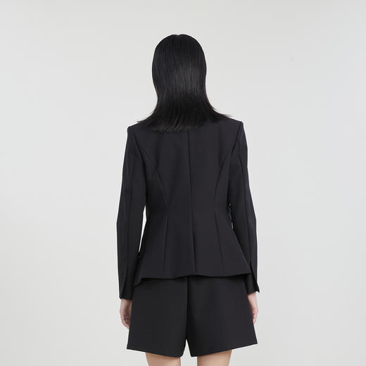 谜底西装外套女士2023春季新款黑色通勤时尚西服短外套231MW0045 商品图2