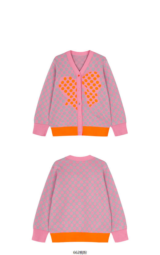 JNBY   23年春款  纯棉波点图案短款开襟毛衫  1N1311540 商品图9