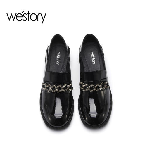 westory2023春季新款厚底英伦乐福鞋女55871 商品图2