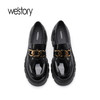 westory2023年春季新款jk英伦学院风真皮时髦高级厚底乐福鞋55881 商品缩略图2