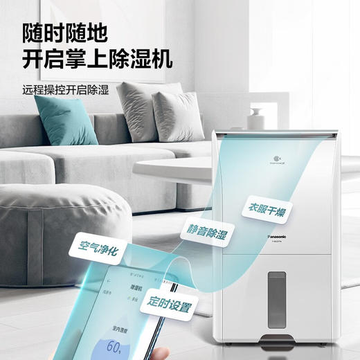 【年底大促  特价机】松下除湿机 21LPM2.5感应纳诺怡除湿净化 2合1 F-42C2YTA 商品图5