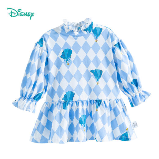 【商场同款】迪士尼童装女童连衣裙清新蓝春秋夏季舒适棉灰姑娘满印可爱裙子221DQ0111
 商品图5