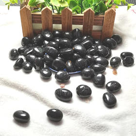 黑碧玺滚石 3cm 左右  3颗 矿石摆件小把玩手把件