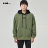 HIM漢崇 卫衣男21秋冬宽松慵懒风撞色连帽下摆字母小众设计感上衣 商品缩略图0