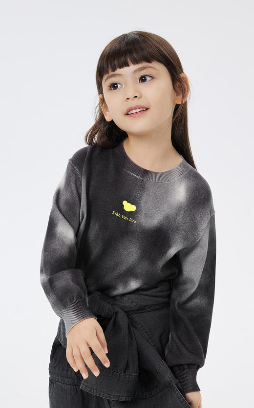 JNBY   22年春款  扎染工艺精梳棉长袖套头毛衫  1N1311790 商品图3