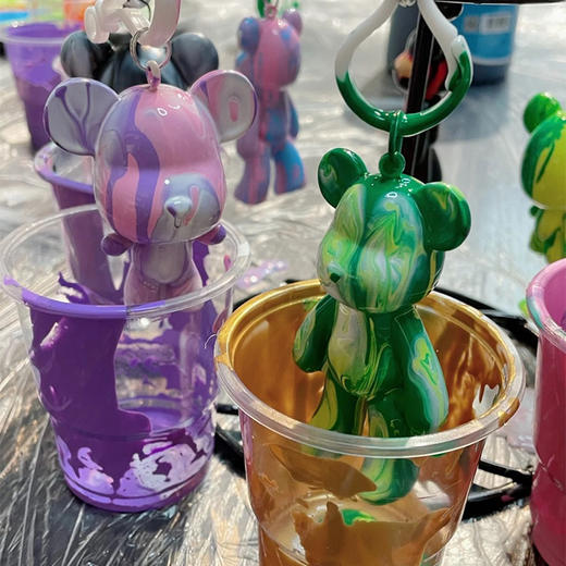 【绘画】流体暴力熊钥匙扣 商品图1