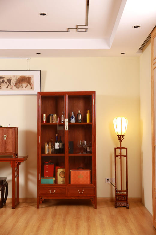 红桥红  家具严选  缅甸花梨（大果紫檀）【196明式玻璃展示柜】 商品图3