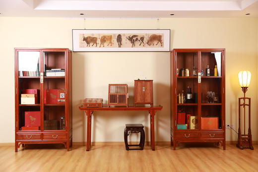 红桥红  家具严选  缅甸花梨（大果紫檀）【196明式玻璃展示柜】 商品图0