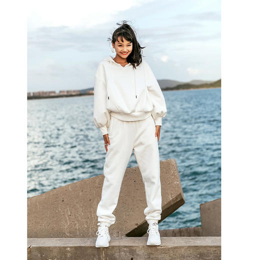 羊羔绒 冬季单穿 打底运动宽松连帽卫衣卫裤 商品图6