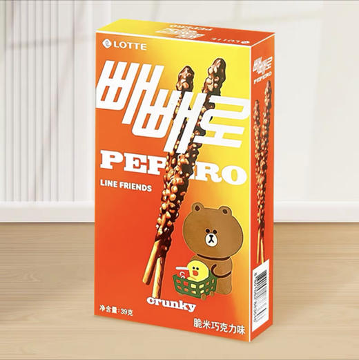 韩国进口乐天派派乐曲奇颗粒白巧克力味饼干棒盒宅家休闲小吃零食50g 商品图0