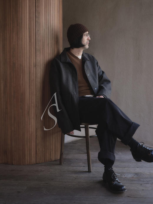 MHL 男士草绿色/黑色松紧腰棉质长裤 商品图0