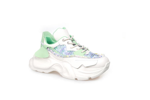 豪麟名鞋奥莱迪嘉女鞋时尚老爹鞋牛皮革DJGCA31WX009绿色  原价2460元 商品图0