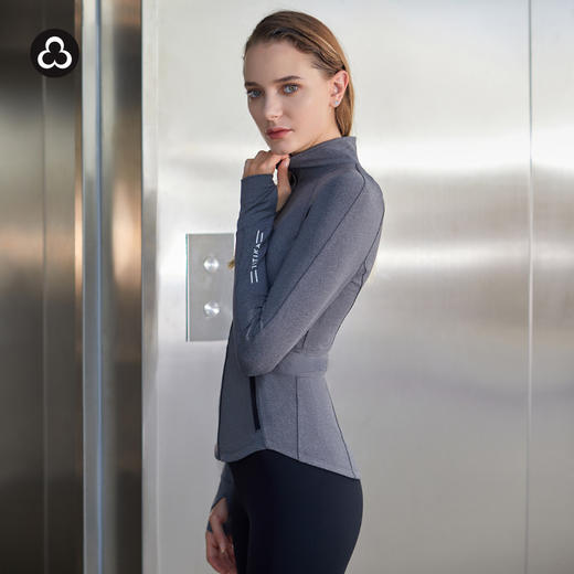 TITIKA运动外套女健身跑步骑行长袖修身夹克ALL DAY48J11042 商品图2