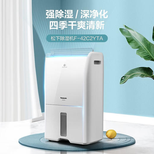 【年底大促  特价机】松下除湿机 21LPM2.5感应纳诺怡除湿净化 2合1 F-42C2YTA 商品图0