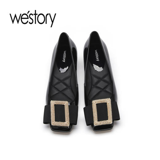 westory232023春季新款圆头豆豆鞋乐福鞋女软平底55501 商品图2