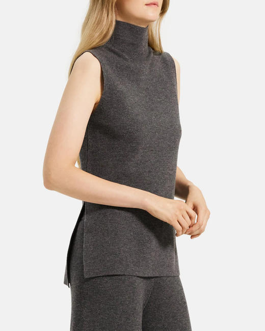 Theory羊毛羊绒高领针织背心女款 商品图3