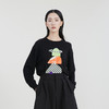 谜底套头针织衫女23春季新款复古可爱图案圆领合身毛衫231MZ0307 商品缩略图1