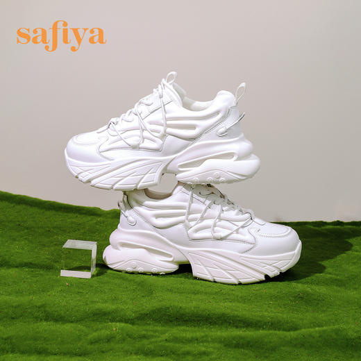 【新春秒杀】Safiya/索菲娅 网红炸街2023年游艇太空厚底运动休闲老爹鞋 SF31112071 商品图9