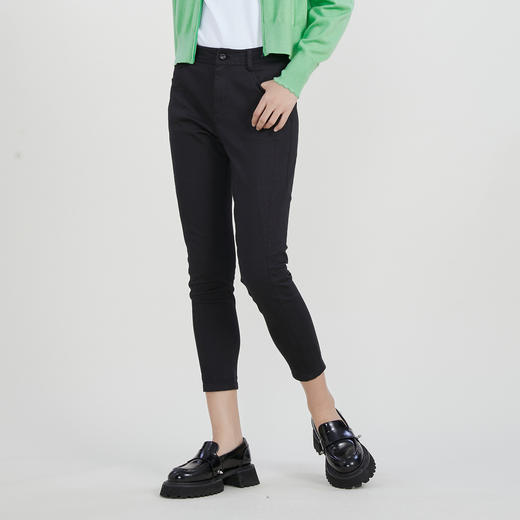 谜底修身9分小脚裤女2023春季新款舒适质棉紧身显瘦裤子231MK0152 商品图1