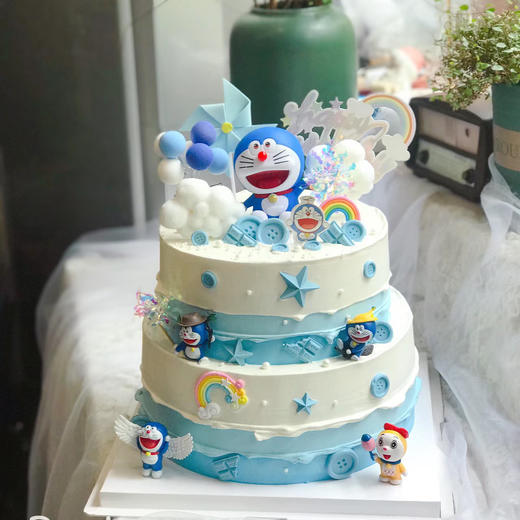 双层哆啦A梦（百分百进口动物奶油） 商品图0