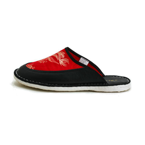 内联升女鞋居家千层底牛皮围条织锦拖鞋2027C 商品图5