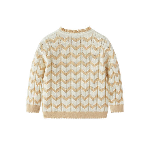 英氏女童毛衣23春夏新款薄外套桑蚕丝对襟衫宝宝线衣YRWBJ1P395A 商品图1