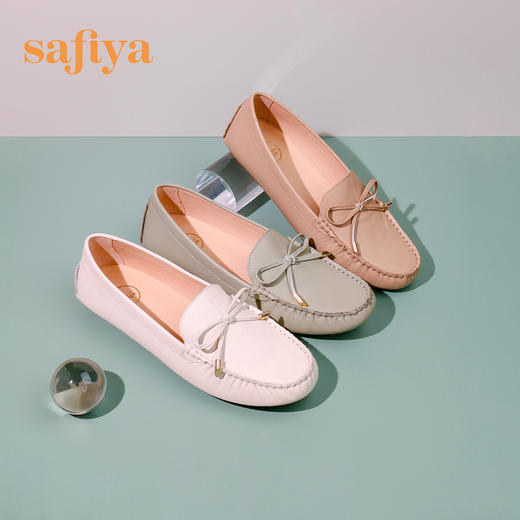 Safiya/索菲娅 舒适软底一脚蹬2023年春款新品百搭浅口防滑豆豆鞋 SF31111122/SF33111122 商品图10