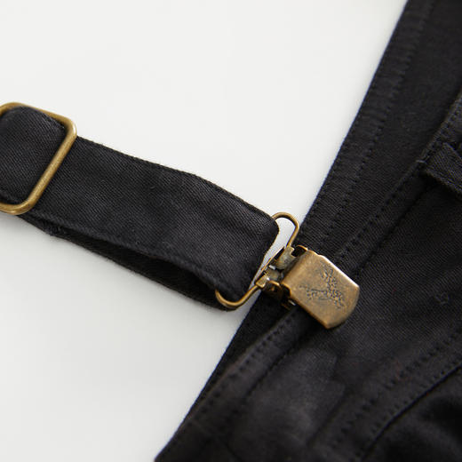 谜底长裤女2023春季新款简约百搭可拆卸背带休闲裤女231MK0161 商品图3