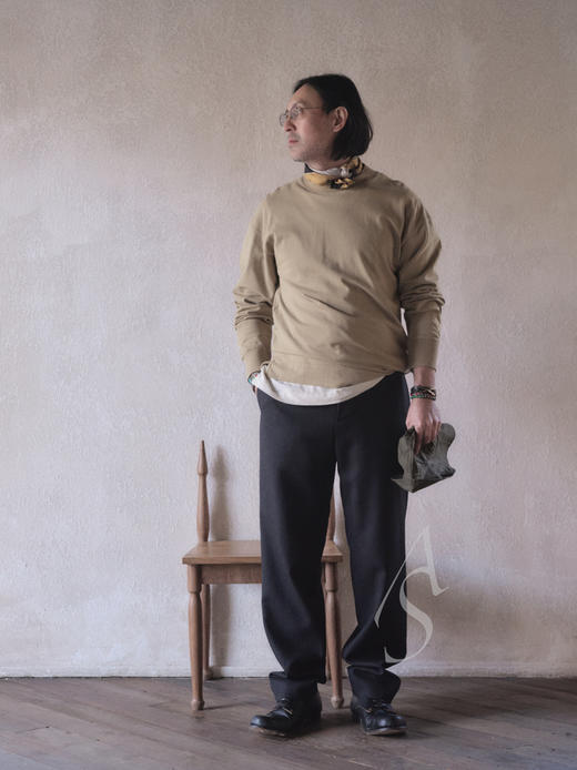 Margaret Howell  男士炭黑色毛呢长裤 商品图10