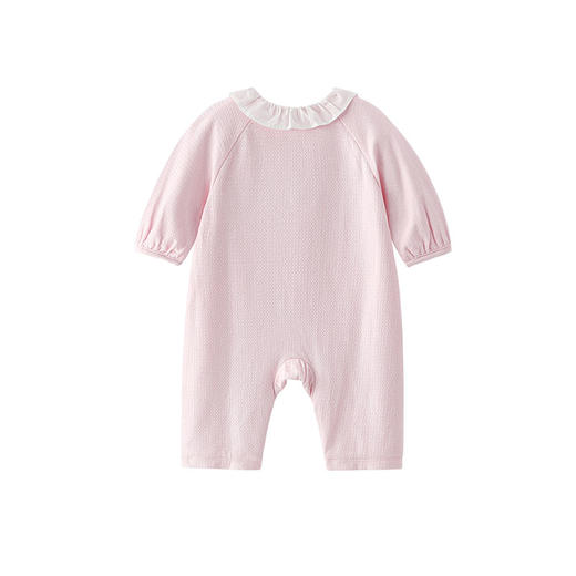 英氏婴儿哈衣女宝连体衣23春夏新款花边长袖外出爬服YRHAJ1P156A 商品图1