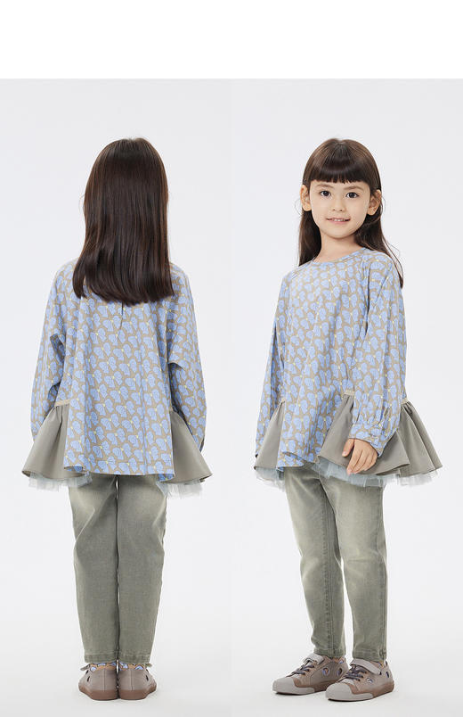 JNBY  23年春款  细沙拼接设计长袖衬衣  1N1212830 商品图7