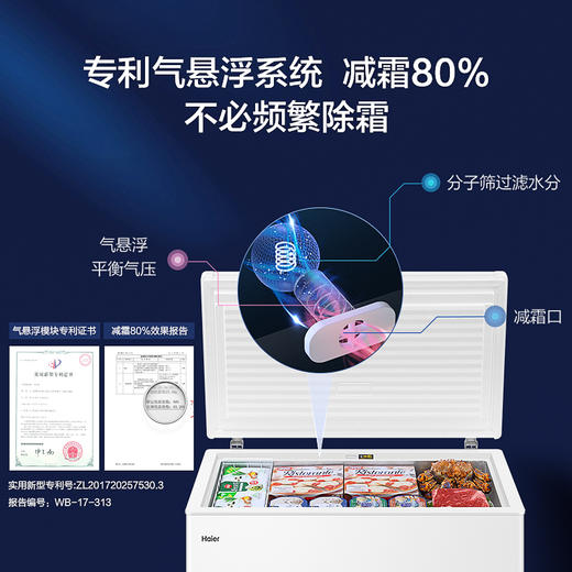 海尔(Haier)冷柜BC BD-303HD 海尔(Haier)303升家用商用卧式冰柜冷柜冷冻柜 减霜80_ 3D逆循环速冷 商品图2
