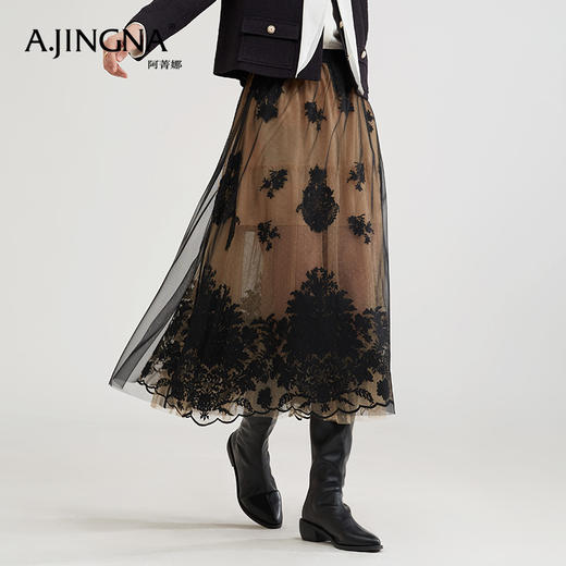 【积分兑换】阿菁娜时尚百搭半身裙A28C113019 商品图1