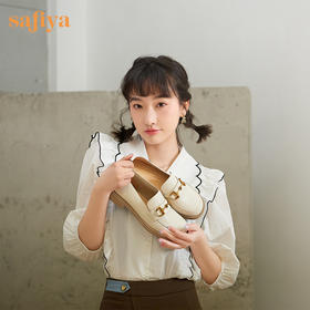 Safiya/索菲娅 英伦学院风2023春季新款软底一脚蹬复古JK小皮鞋 SF31112048/SF33112048