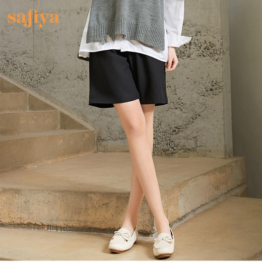 Safiya/索菲娅 舒适软底一脚蹬2023年春款新品百搭浅口防滑豆豆鞋 SF31111122/SF33111122 商品图4