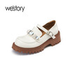 westory2023年春季新款甜辣jk英伦学院风真皮时髦高级厚底乐福鞋55411 商品缩略图1