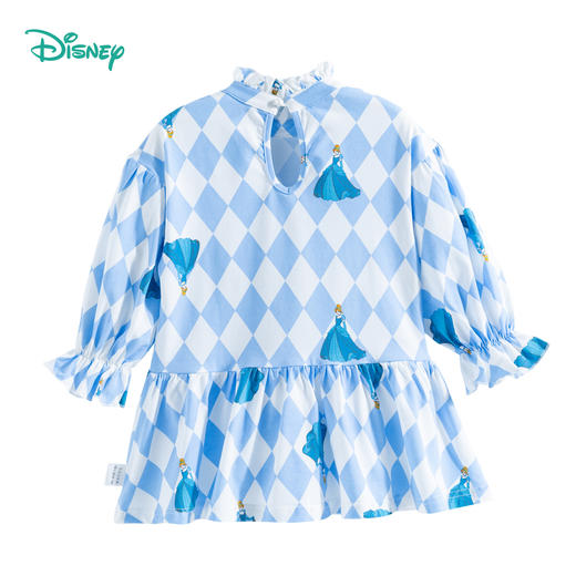【商场同款】迪士尼童装女童连衣裙清新蓝春秋夏季舒适棉灰姑娘满印可爱裙子221DQ0111
 商品图6
