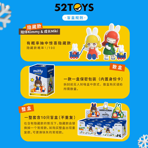 52Toys Kimmy&Miki x Miffy 米菲兔 新友记 10只/盒 盲盒 商品图1